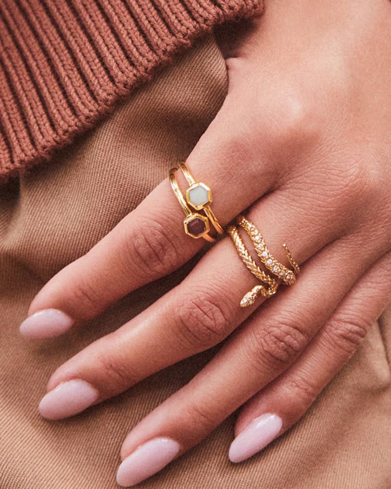 Phoenix Wrap Ring In Vintage Gold