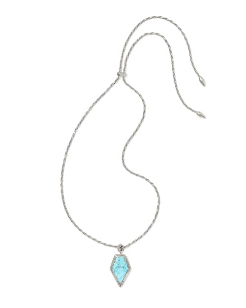 Tessa Etch Frame Large Long Pendant Necklace