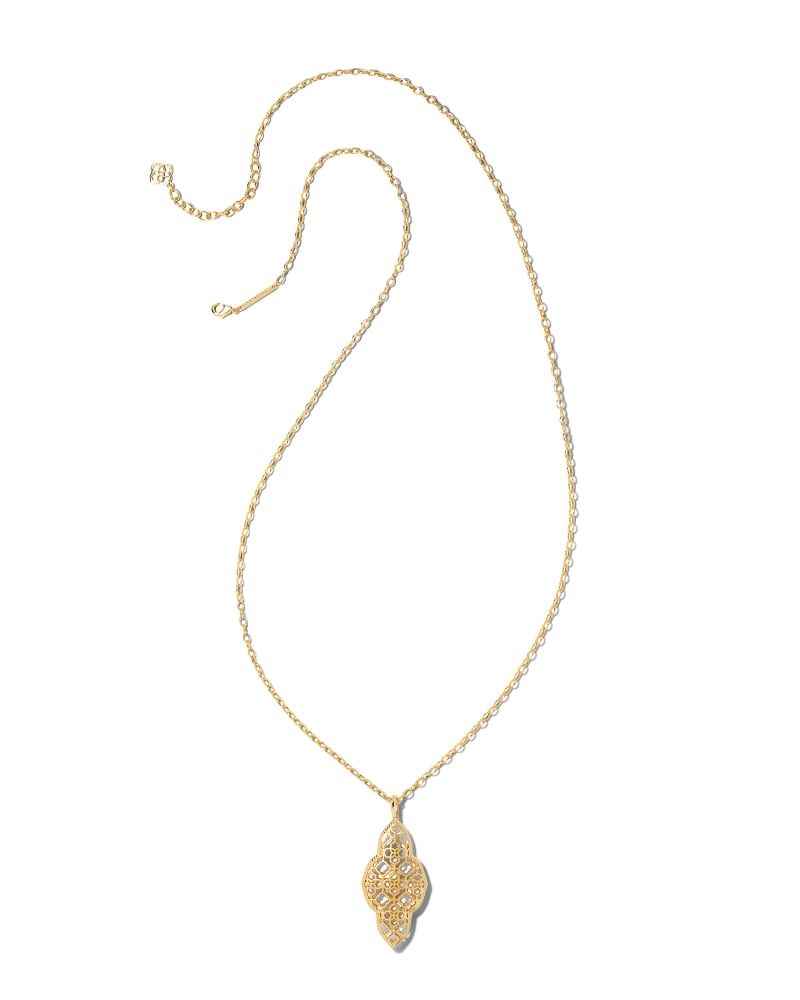 Abbie Long Pendant Necklace In Gold