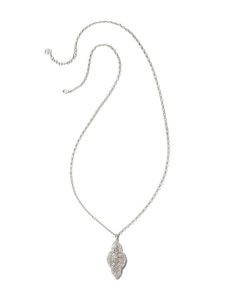 Abbie Long Pendant Necklace In Silver