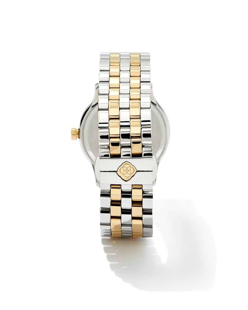 Alex Two Tone Stainless Steel 35mm Watch In Abalone