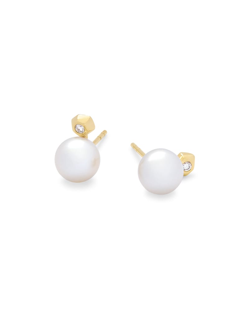 Cathleen 14k Yellow Gold Stud Earrings