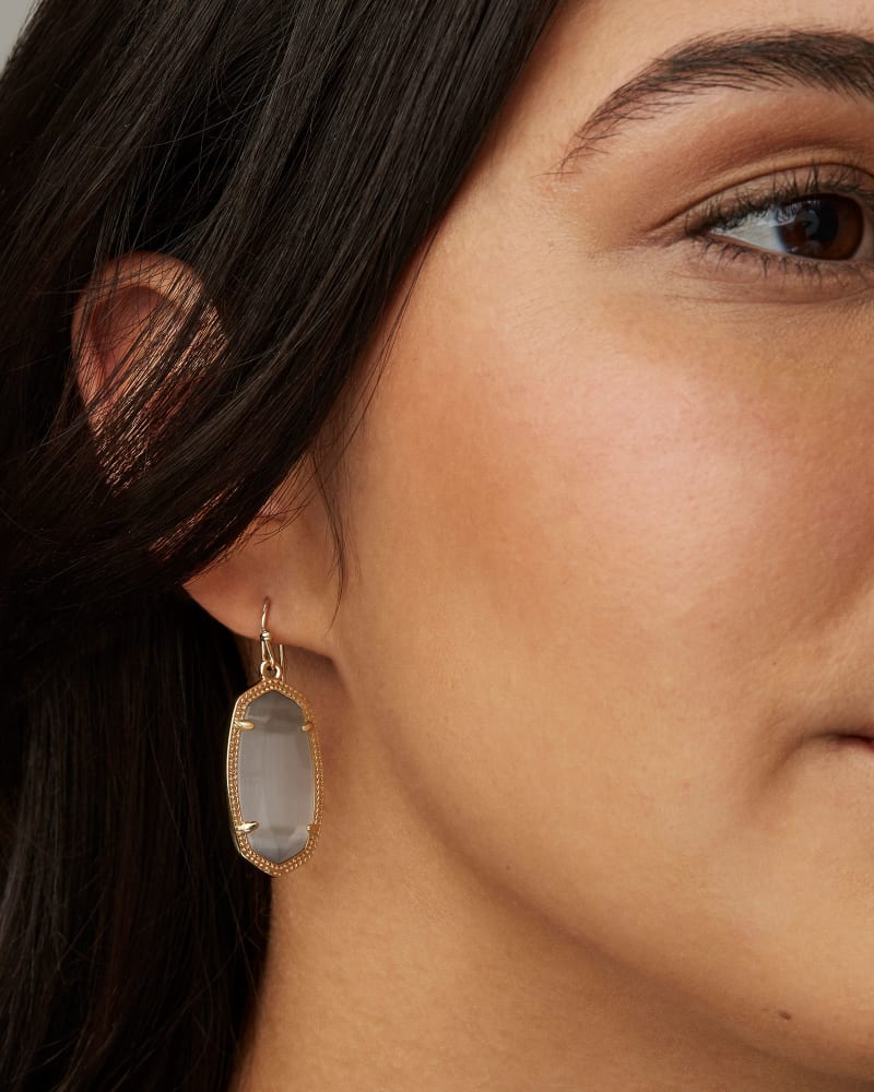 Dani Silver Drop Earrings In Ocean Kyocera Opal