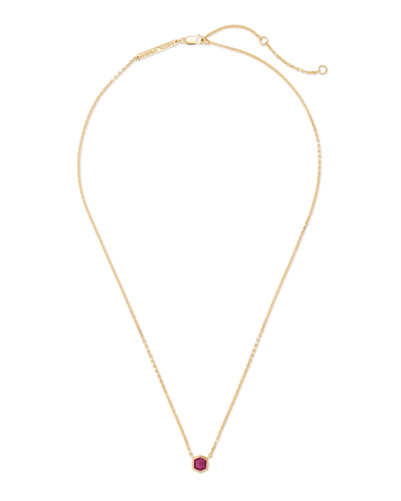 Davie 18k Gold Vermeil Pendant Necklace In Ruby