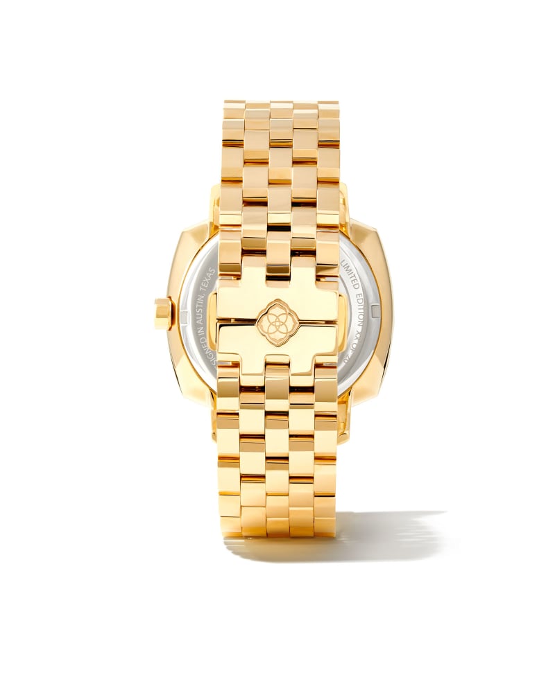 20th Anniversary Dira Gold Diamond 38mm Watch In Ivory Mother-of-Pearl
