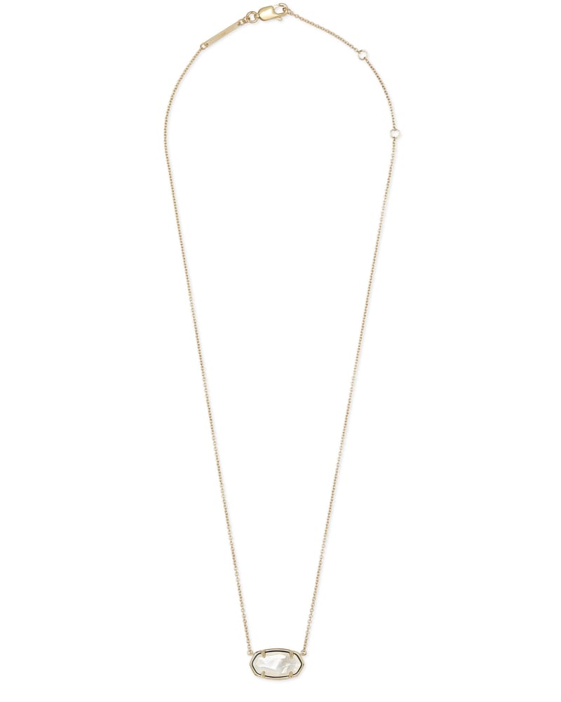 Elisa 18k Gold Vermeil Pendant Necklace In Ivory Mother-of-Pearl