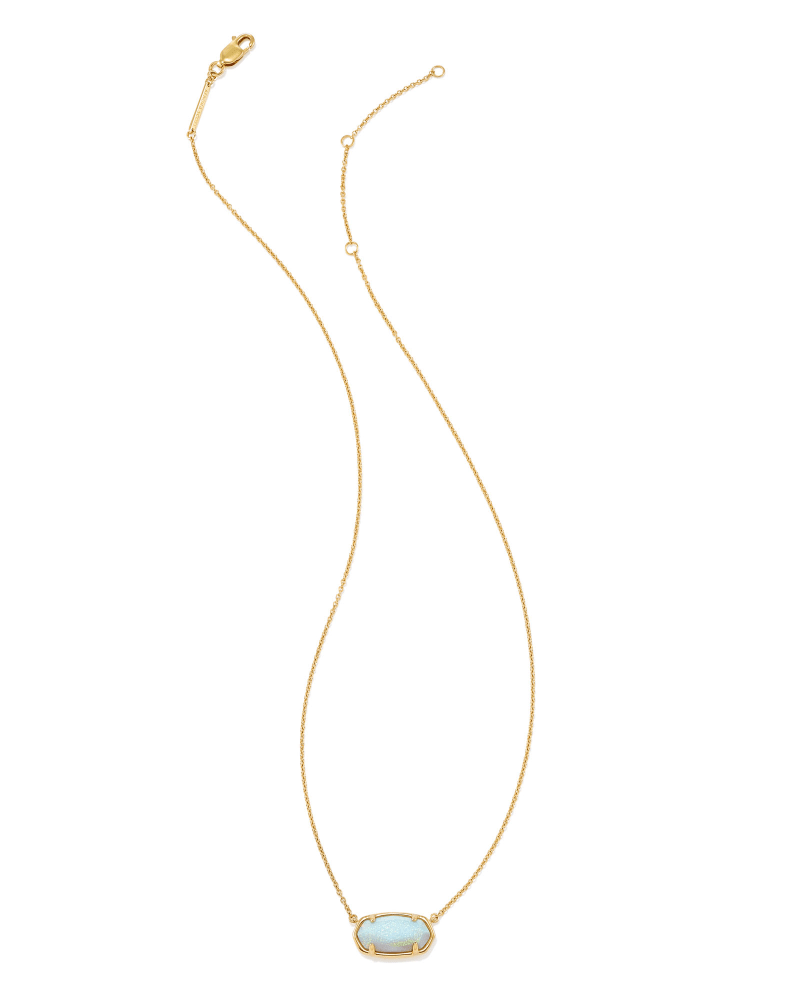 Elisa 18k Gold Vermeil Pendant Necklace In White Sterling Opal