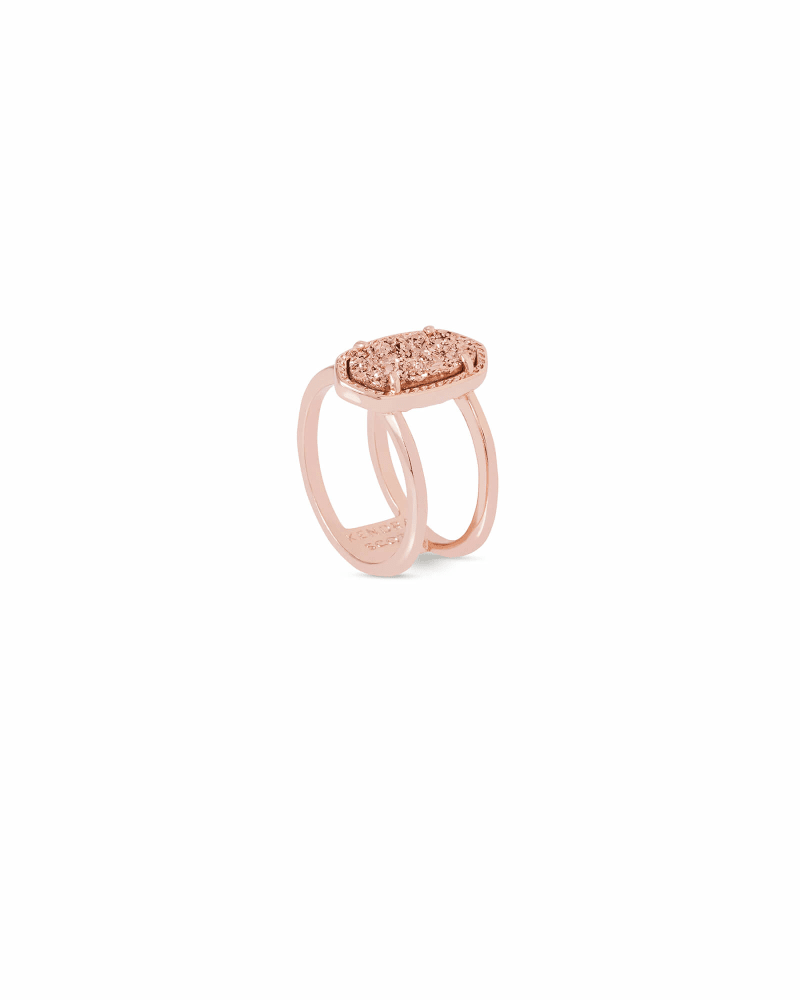 Elyse Rose Gold Ring In Rose Gold Drusy