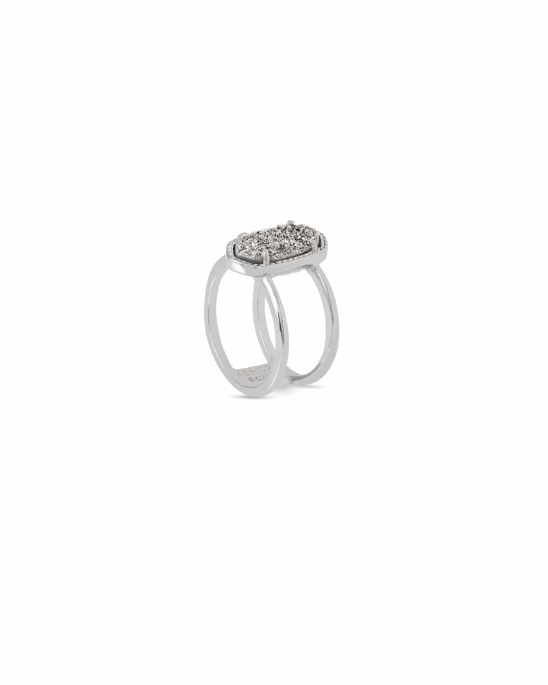 Elyse Silver Ring In Platinum Drusy