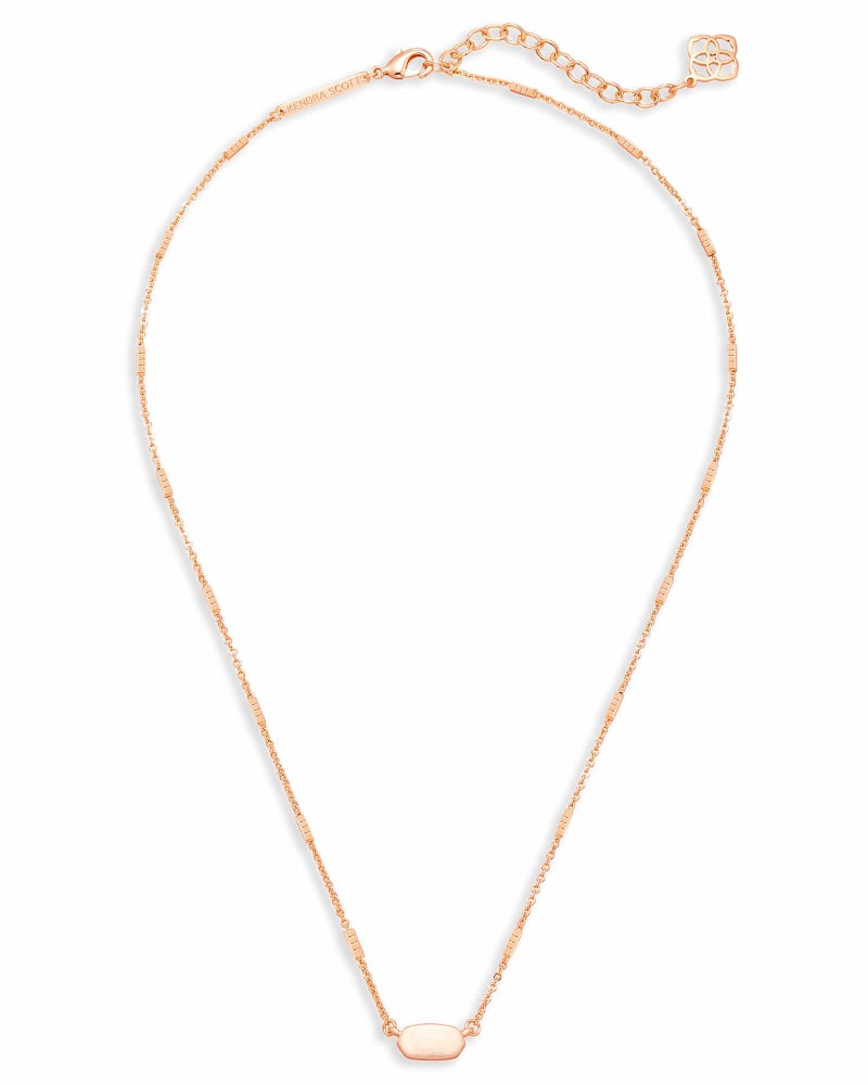 Fern Pendant Necklace In Rose Gold