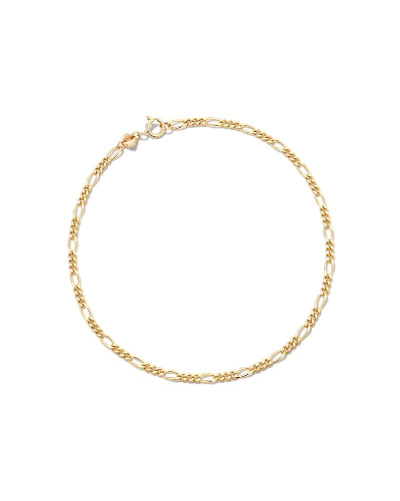 Figaro Chain Bracelet In 14k Yellow Gold