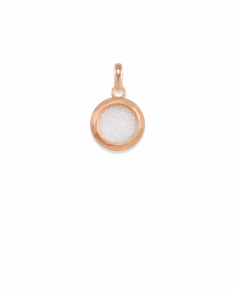 Floating Crystals Charm In Rose Gold