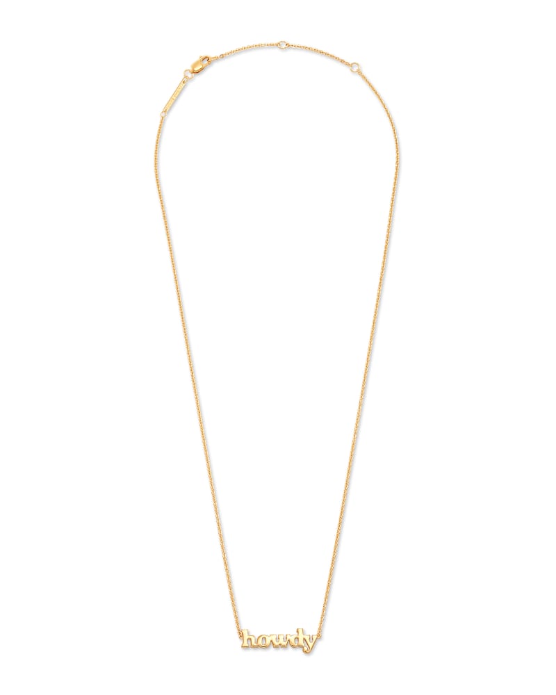 Howdy Pendant Necklace In 18k Yellow Gold Vermeil