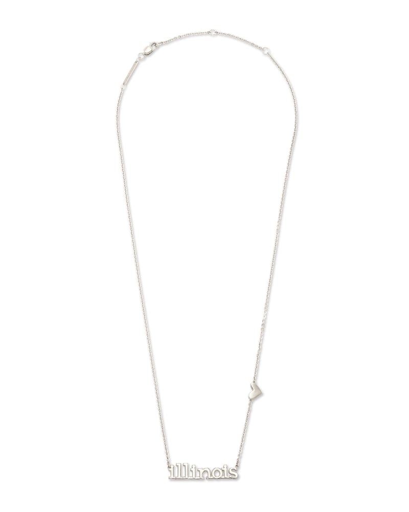 Illinois Pendant Necklace In Sterling Silver