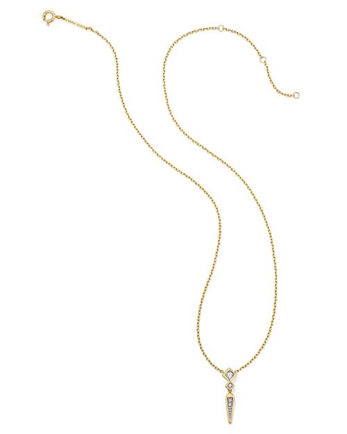 0.2 Ct Lab Grown Diamond Michelle Small Spike Pendant Necklace
