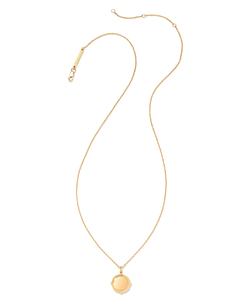 Sage Metal Pendant Necklace In 18k Gold Vermeil