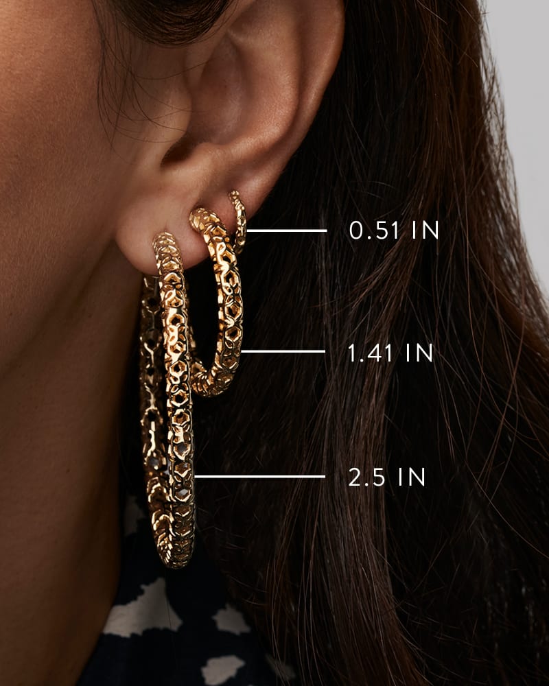 Maggie Small Hoop Earrings In Rose Gold Filigree