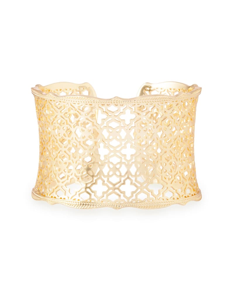  Candice Gold Cuff Bracelet In Gold Filigree Mix