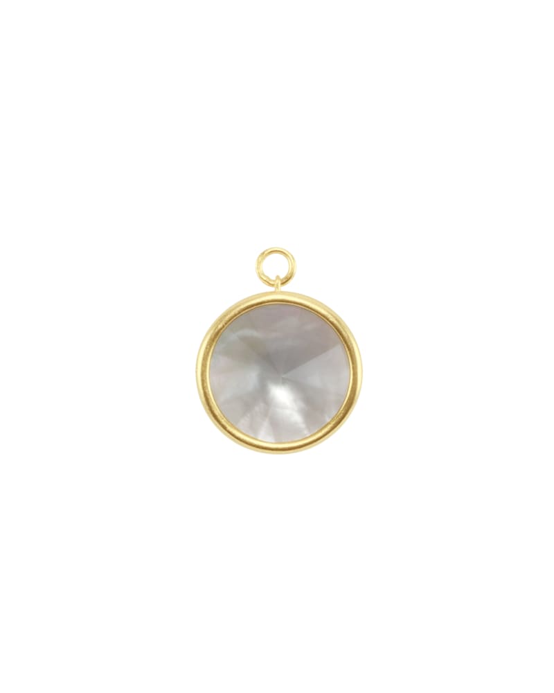  Radial Disc Gold Charm In Gray Illusion