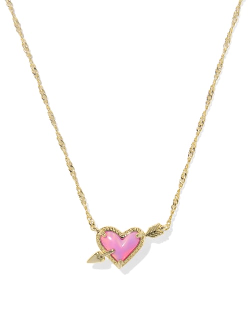 Ari Heart Arrow Short Pendant Necklace