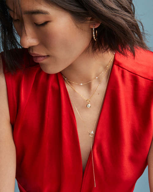  Lab Grown White Diamond Astrid Hoops