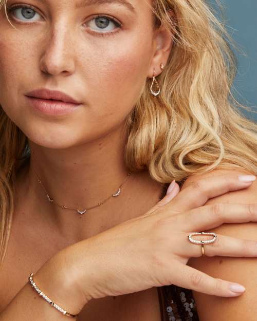  Lab Grown White Diamond Astrid Open Frame Ring