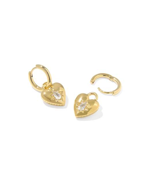  Bold Heirloom Heart Convertible Huggie Earrings