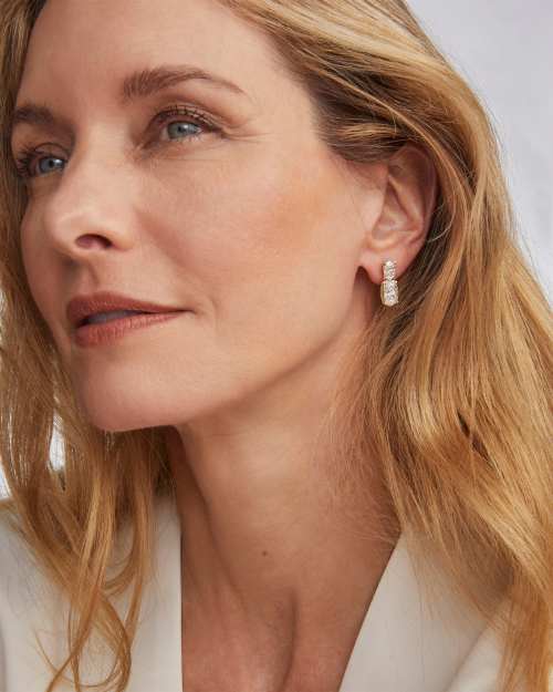  Lab Grown White Diamond Custom Elisa Drop Earrings