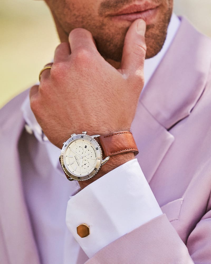  Davis Cuff Links In 18k Gold Vermeil