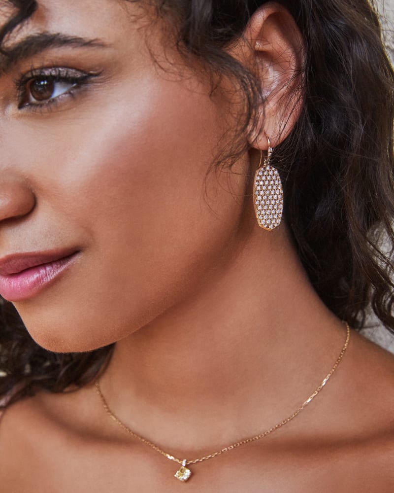  20th Anniversary Dira 14k Yellow Gold Cushion Cut Pendant Necklace In Yellow Lab Grown Diamond
