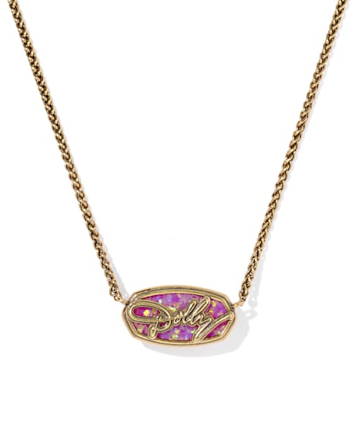  Dolly Parton X Kendra Scott Elisa Short Pendant Necklace