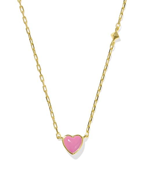  Enamel Heart Pendant Necklace