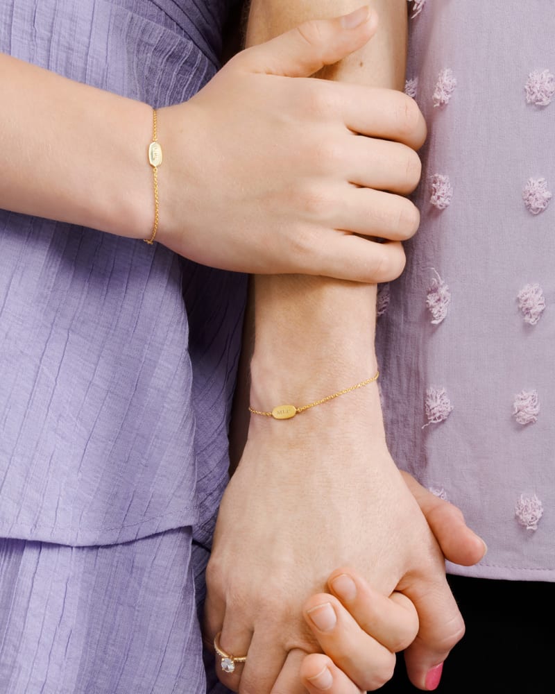  Mommy & Me Adult Fern Delicate Chain Bracelet In 18k Gold Vermeil