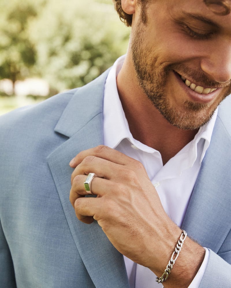  Hudson Signet Ring In Oxidized Sterling Silver