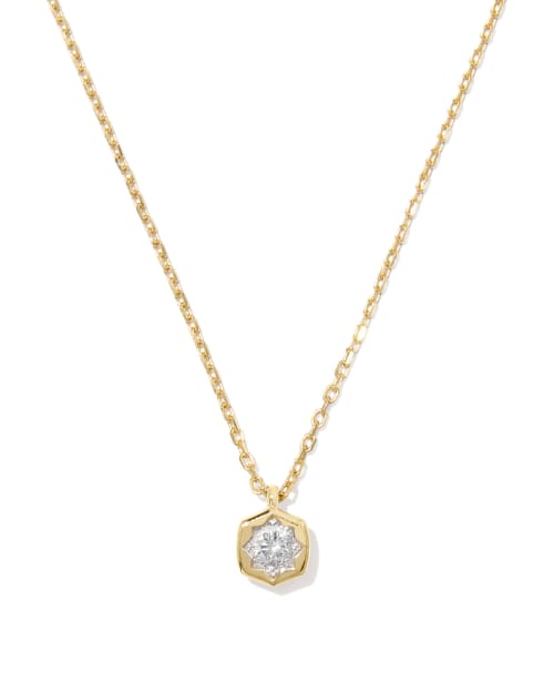  0.16 Ct Lab Grown Diamond Davie Star Pendant Necklace
