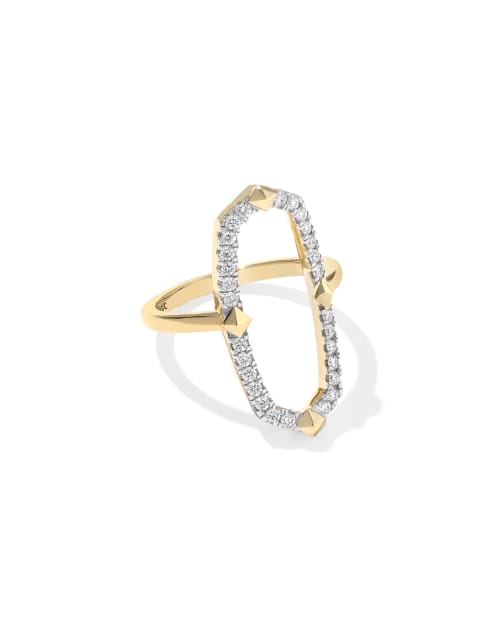  Lab Grown White Diamond Astrid Open Frame Ring