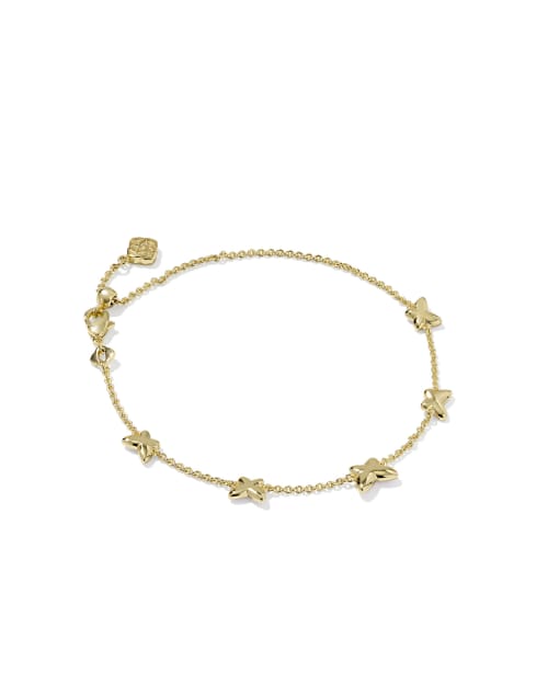  Lillia Butterfly Enamel Delicate Chain Bracelet