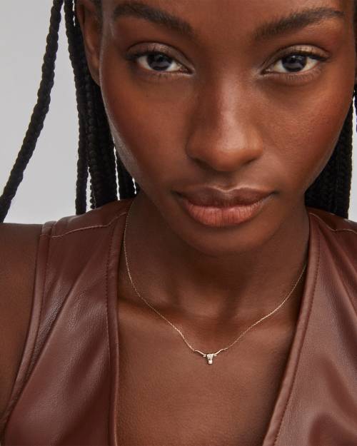  Diamond Accent Longhorn Necklace