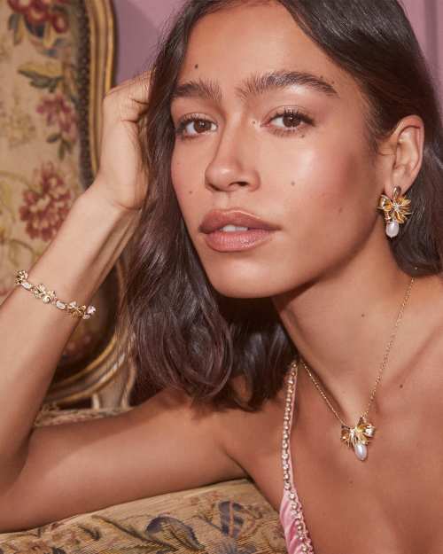  Kendra Scott X LoveShackFancy Bow Delicate Chain Bracelet