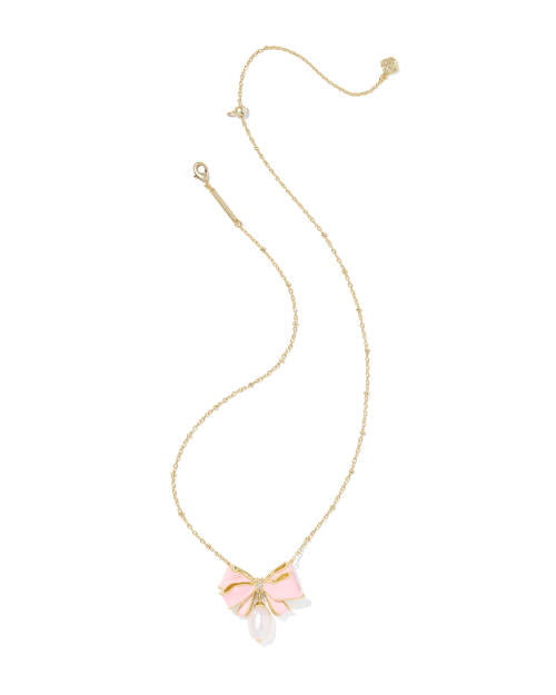  Kendra Scott X LoveShackFancy Pearl Bow Necklace