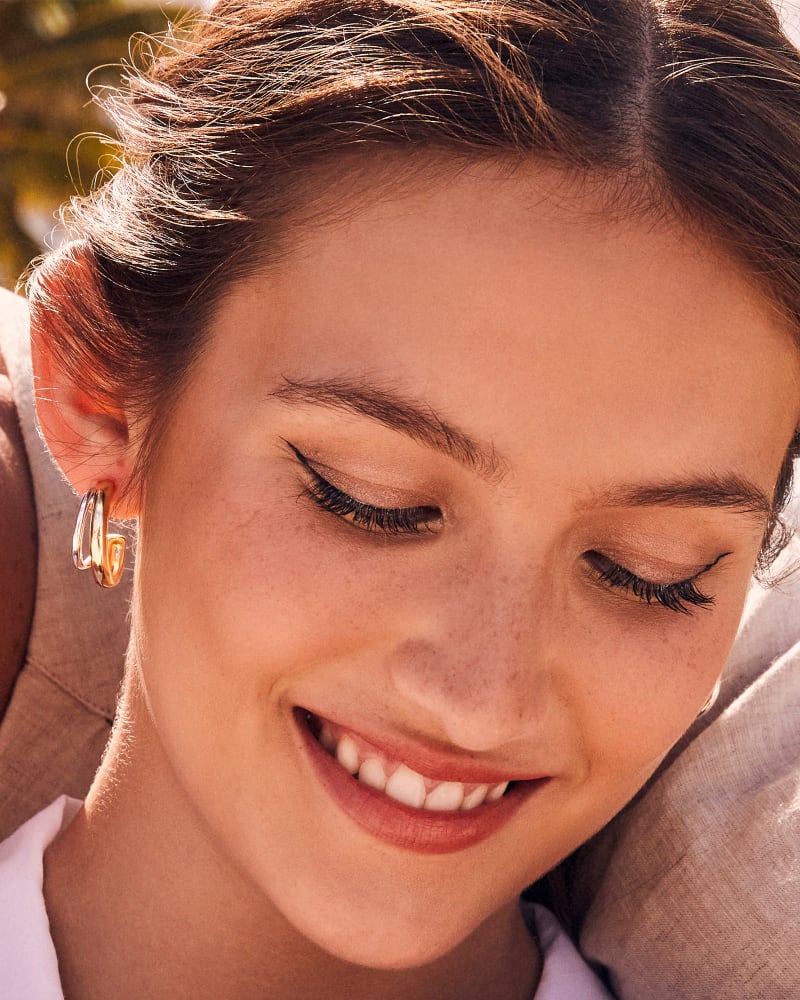  Meg Double Hoop Earrings In Mixed Metal
