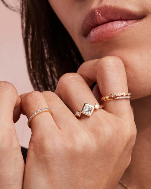  0.85 Ct Lab Grown Diamond Michelle Band Ring