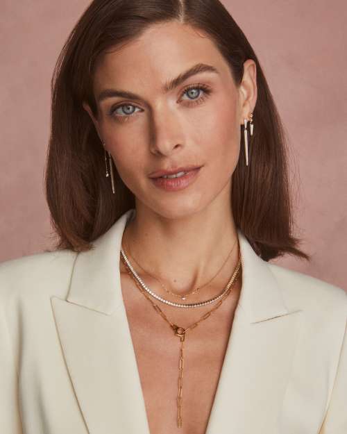  0.41 Ct Lab Grown Diamond Michelle Small Spike Drop Earrings