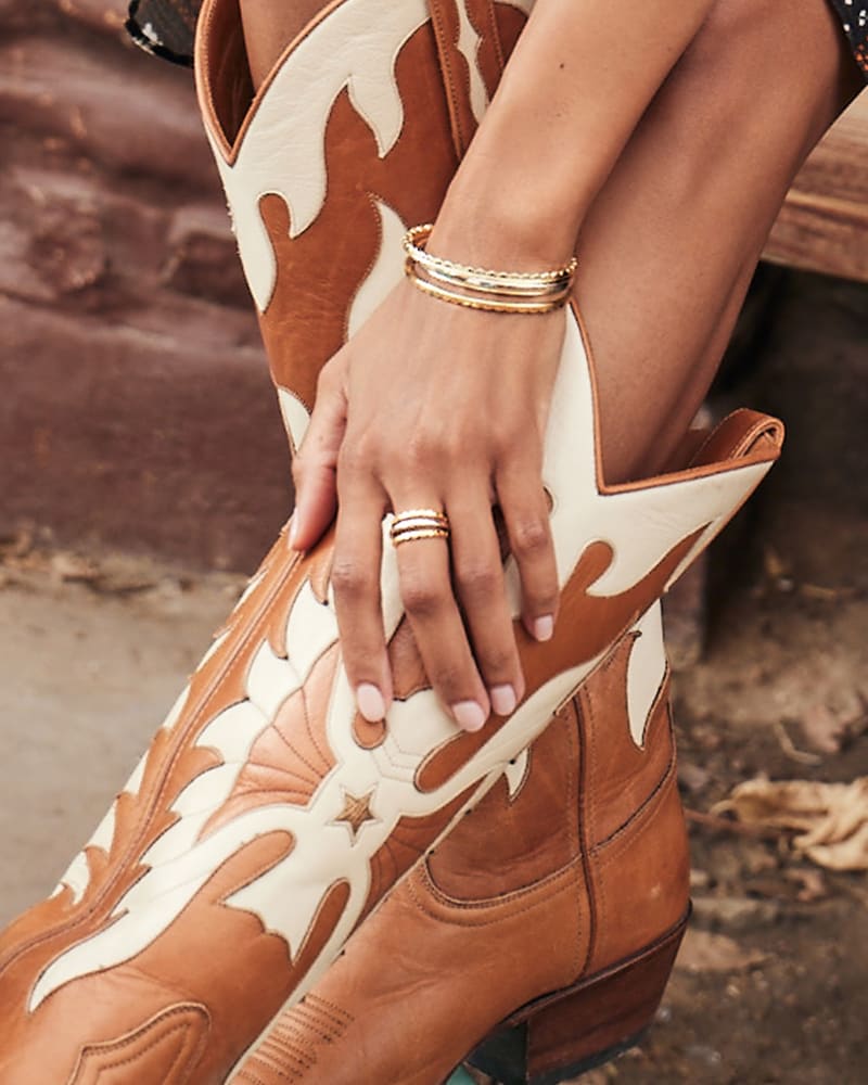  Quinn Triple Band Ring In Mixed Metal