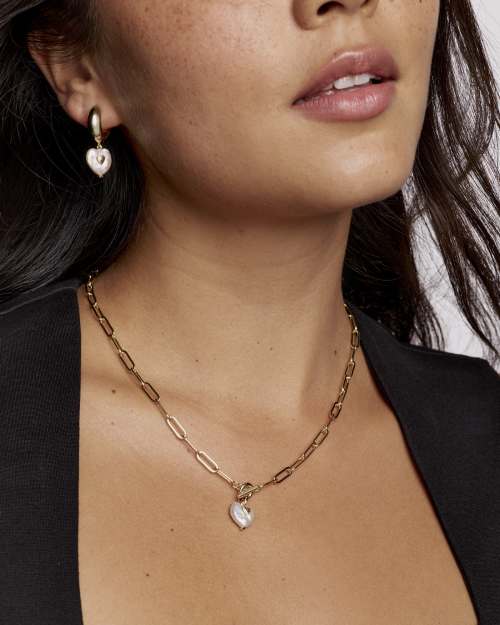  Sasha Heart Link And Chain Necklace