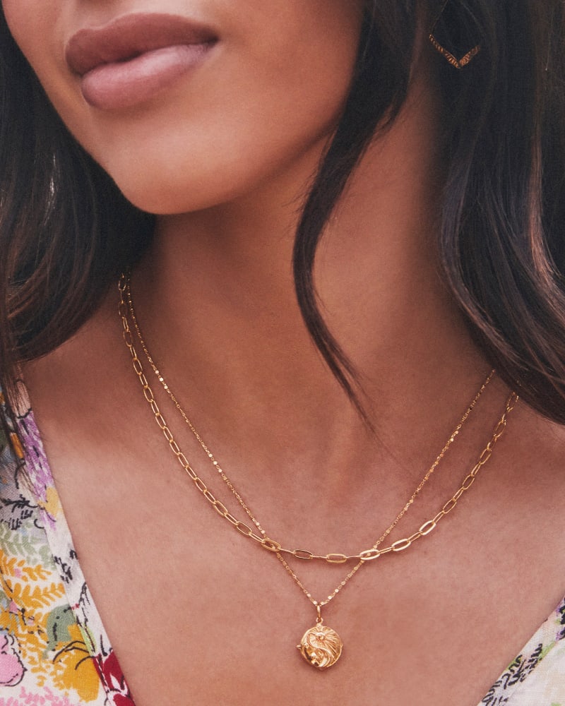  Small Paperclip Chain Necklace In 18k Gold Vermeil