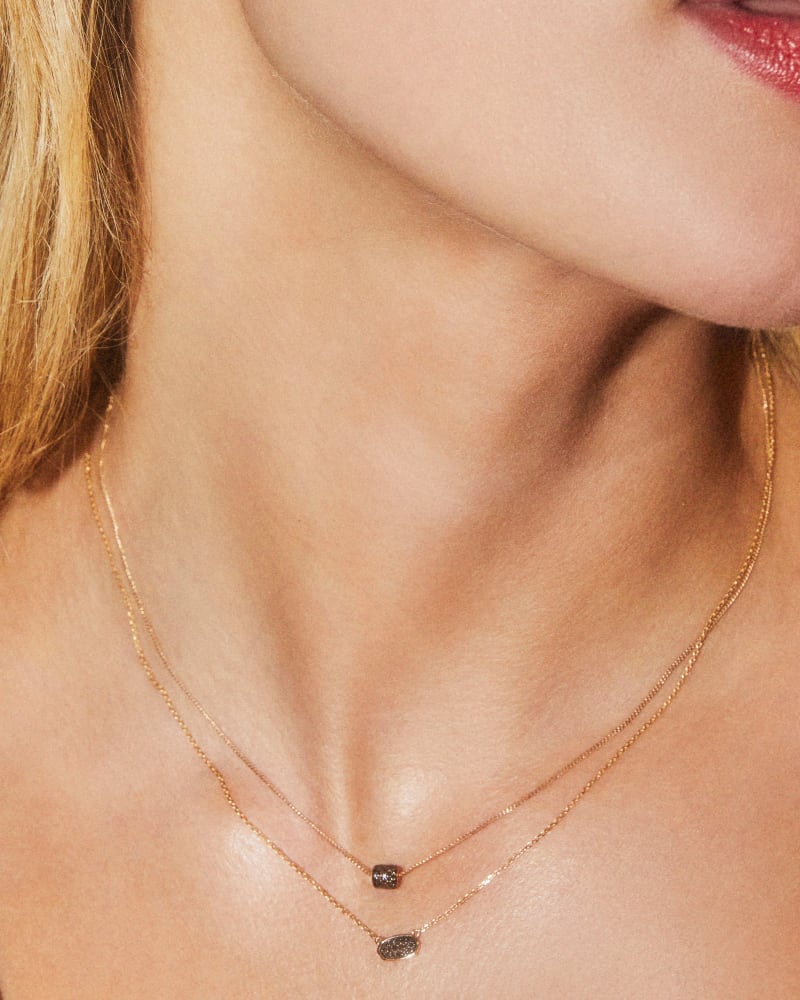  Stella 14k Yellow Gold Pendant Necklace In Black Diamond