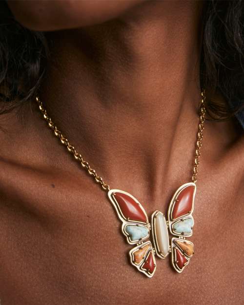  Ember Butterfly Statement Necklace