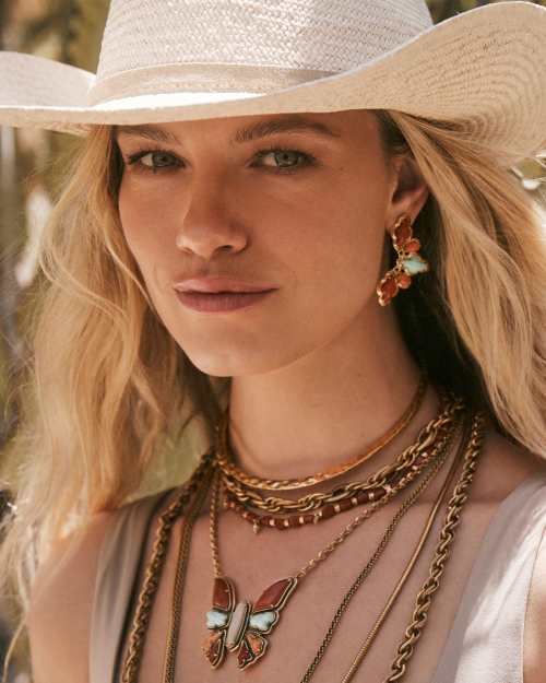  Ember Butterfly Statement Necklace