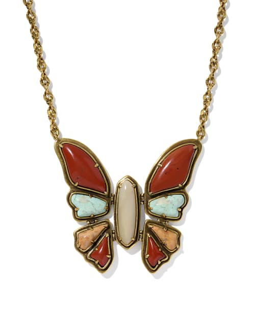  Ember Butterfly Statement Necklace